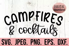 Campfires and Cocktails SVG - Camping PNG - Camp Life SVG Product Image 1