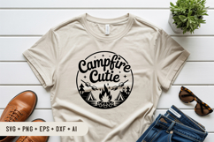 Campfire Cutie SVG File | Camping Round Sign SVG Product Image 3