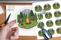Forest Campfire Sticker Product Image 1