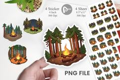 Forest Campfire Sticker Product Image 1