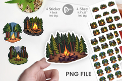 Forest Campfire Sticker Product Image 1