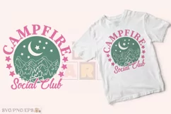 Campfire Social Club, Camping Summer SVG T-shirt Design Product Image 2