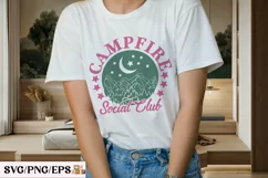 Campfire Social Club, Camping Summer SVG T-shirt Design Product Image 3