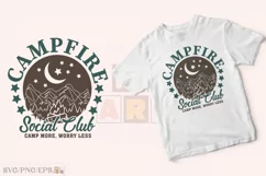 Summer Campfire Social Club, Camping PNG T-shirt Desing Product Image 2
