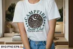 Summer Campfire Social Club, Camping PNG T-shirt Desing Product Image 3