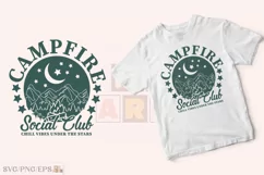Campfire Social Club SVG, Camping Summer PNG T-shirt Design Product Image 2