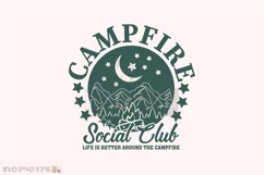 Campfire Social Club SVG, Camping Summer PNG T-shirt Design Product Image 1