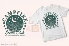 Campfire Social Club SVG, Camping Summer PNG T-shirt Design Product Image 2