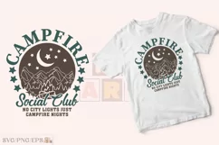 Campfire Social Club SVG, Camping Summer PNG T-shirt Design Product Image 2