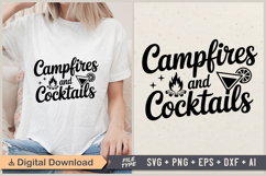 Campfires And Cocktails SVG File | Camping SVG | Outdoor Product Image 1