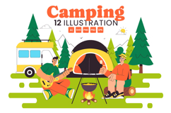 10 Summer Camping Illustration Product Image 1