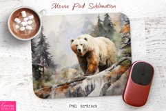 Watercolor Wild Animal Mouse Pad Sublimation Product Image 1