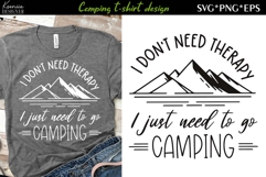 Funny Camping Quotes| Camp More Worry Less T-shirt SVG Product Image 1