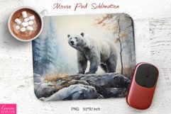 Watercolor Wild Animal Mouse Pad Sublimation Product Image 1