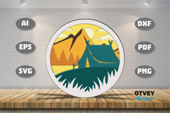 Camping Decorations 3D Layered Lasercut Product Image 1