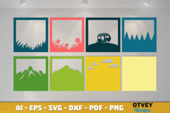 Camping 3D Shadowbox Layered Papercut SVG File Product Image 3