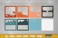 Camping 3D Shadowbox Layered Papercut SVG File Product Image 3