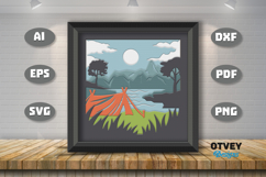 Camping 3D Shadowbox Layered Papercut SVG File BUNDLES Product Image 4