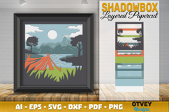 Camping 3D Shadowbox Layered Papercut SVG File Product Image 1