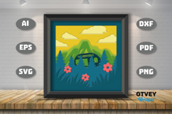 Camping 3D Shadowbox Layered Papercut SVG File BUNDLES Product Image 5