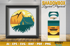 Camping 3D Shadowbox Layered Papercut SVG File Product Image 1
