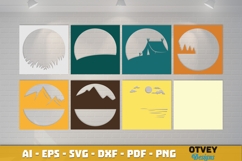 Camping 3D Shadowbox Layered Papercut SVG File Product Image 2