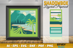 Camping 3D Shadowbox Layered Papercut SVG File Product Image 1