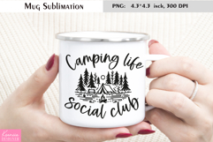 Camping Life Enamel Mug Wrap| Funny Camping Quotes Product Image 1