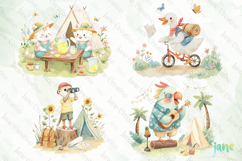 Camping Adventure Animals Clipart Product Image 1