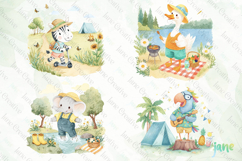 Camping Adventure Animals Clipart Product Image 1