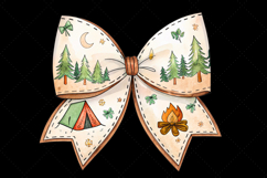 camping adventure bow, coquette bow clipart, tent theme bow, adventure design art, digital bow design, outdoor camping bow, nature bow art, camping design clipart, coquette bow art, adventure sublimation design