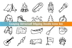 Camping Adventure Dripping Doodle Icon Product Image 1
