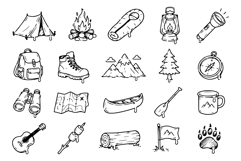 Camping Adventure Dripping Doodle Icon Product Image 2