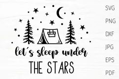 Svg quote Let's sleep under the stars