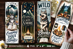 Camping and dogs bookmark, dog bookmark Product Image 1