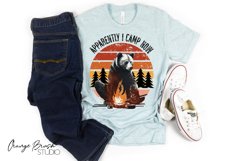 Camping Bear Sublimation Design Vintage Campfire Png