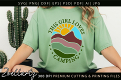 This Girl Loves Camping SVG Nature Adventure Camper T-shirt Product Image 4