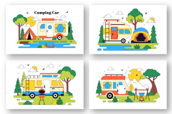 10 Camping Car Vector Illustration Product Image 2
