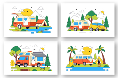 10 Camping Car Vector Illustration Product Image 3