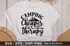 Camping cheaper than therapy SVG - Camping Design Product Image 1