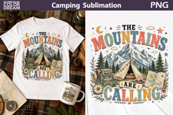 Mountains Camping Sublimation | Camping Clipart Product Image 1