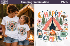 Camping Quote Sublimation | Happy Camper Camping Product Image 1