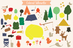 Camping, Color Hand Drawn Trailer, Outdoor Woodland, Fishing Product Image 3