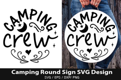 Camping crew SVG - Camping Round Sign Design Product Image 1