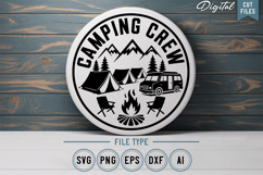 Camping Crew SVG File | Camping Round Sign SVG Product Image 1