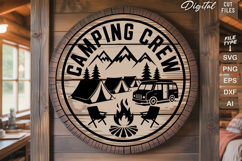 Camping Crew SVG File | Camping Round Sign SVG Product Image 2