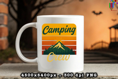 Camping Crew PNG Retro Mountain Outdoor Adventure Design