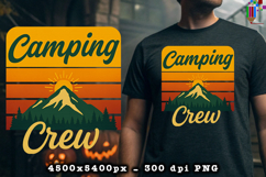 Camping Crew PNG Retro Mountain Outdoor Adventure Design