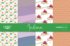 Camping Pattern Paper For Journals Mini Albums Crafts