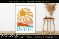 Camper Life SVG Boho Landscape SVG Adventure Camping T-shirt Product Image 5